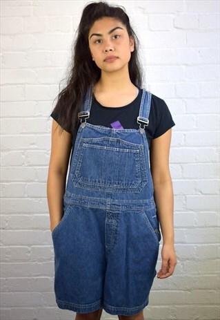 VINTAGE 90'S DENIM DUNGAREE SHORTS