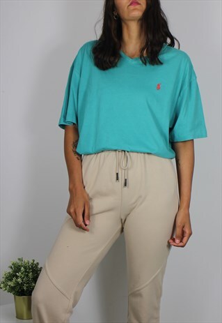 VINTAGE POLO RALPH LAUREN TSHIRT TOP WITH LOGO FRONT