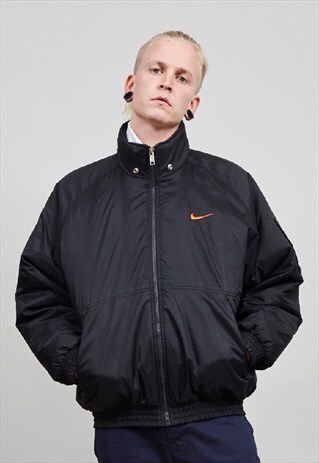 VINTAGE BLACK NIKE 1990'S PADDED SPORTS JACKET