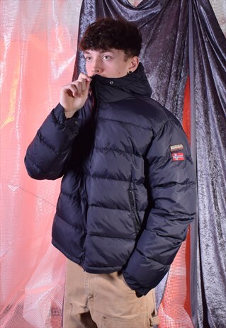 VINTAGE NAPAPIJRI NAVY PUFFA COAT
