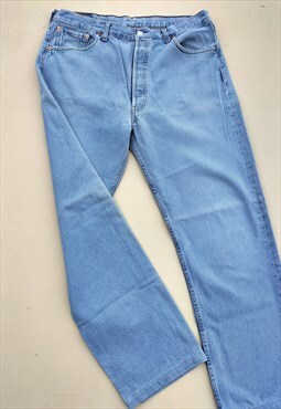 Vintage 90's Pastel Blue 501 Levi Jeans