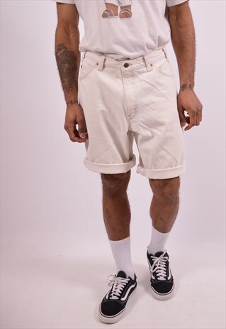 LEVI'S 560 MENS VINTAGE DENIM SHORTS W33 WHITE 90S