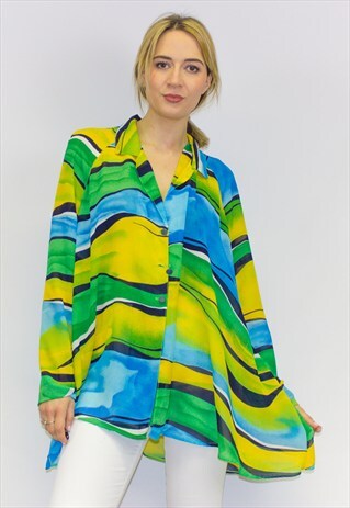 VINTAGE OVERSIZED CHIFFON BLOUSE / DRESS