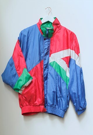 UNISEX VINTAGE CASUAL CLUB FESTIVAL WINDBREAKER JACKET.