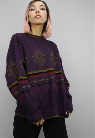 VINTAGE OVERSIZED PATTERNED JUMPER