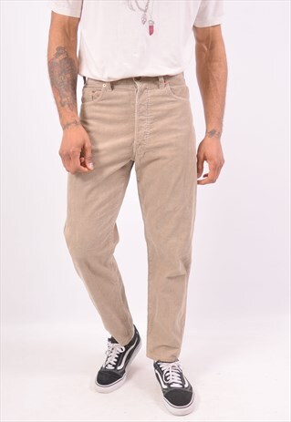 VINTAGE LEVI'S 551 CORDUROY TROUSERS BEIGE