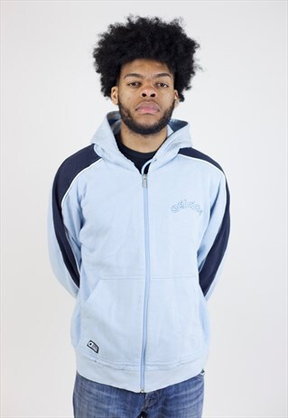 VINTAGE 90S ADIDAS BLUE/NAVY HOODIE