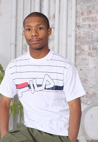 VINTAGE FILA BIG LOGO T-SHIRT WHITE