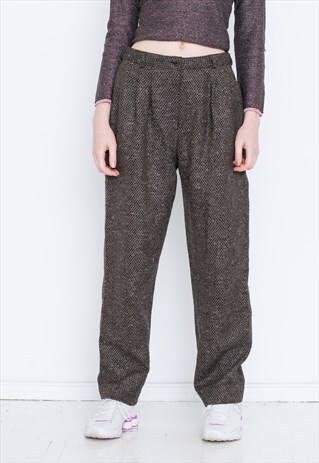 VINTAGE BROWN RETRO BOTTOM TROUSERS