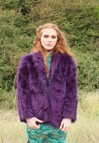 VINTAGE FAUX FUR COAT