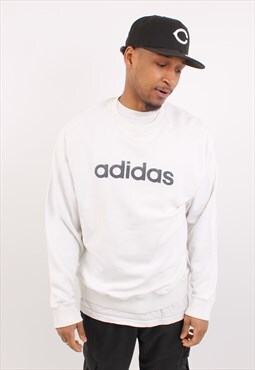 Vintage Adidas White Spell Out Sweatshirt