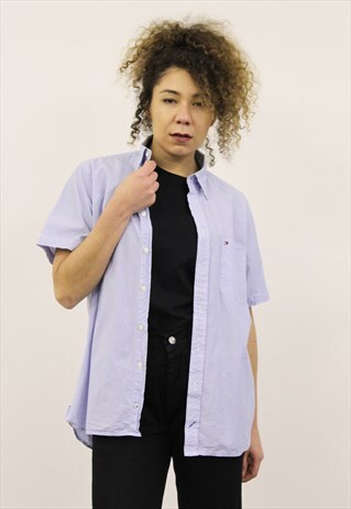VINTAGE BLUE STRIPED TOMMY HILFIGER SHIRT