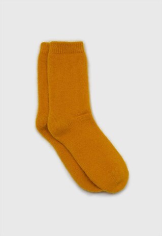 MUSTARD ANGORA SMOOTH SOCKS