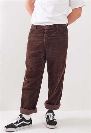 VINTAGE WRANGLER 751 STRAIGHT LEG CORDUROY TROUSERS