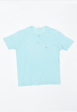Vintage 90's Benetton T-Shirt Top Turquoise