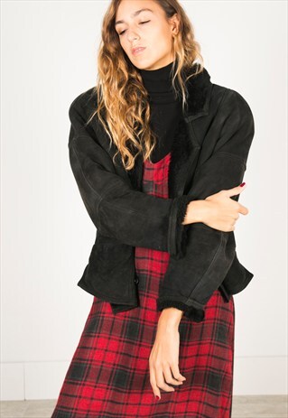 VINTAGE 80S WINTER SHEEPSKIN COAT / R075