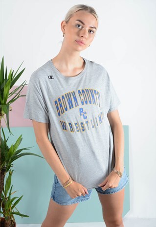 VINTAGE T-SHIRT IN GREY WITH PRINT