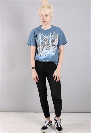 VINTAGE WOLF PRINT T-SHIRT