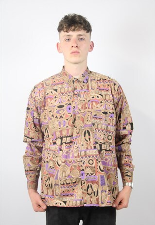 VINTAGE ABSTRACT PATTERNED SHIRT