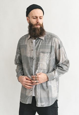 VINTAGE 80S FUNKY PATTERNED SHIRT
