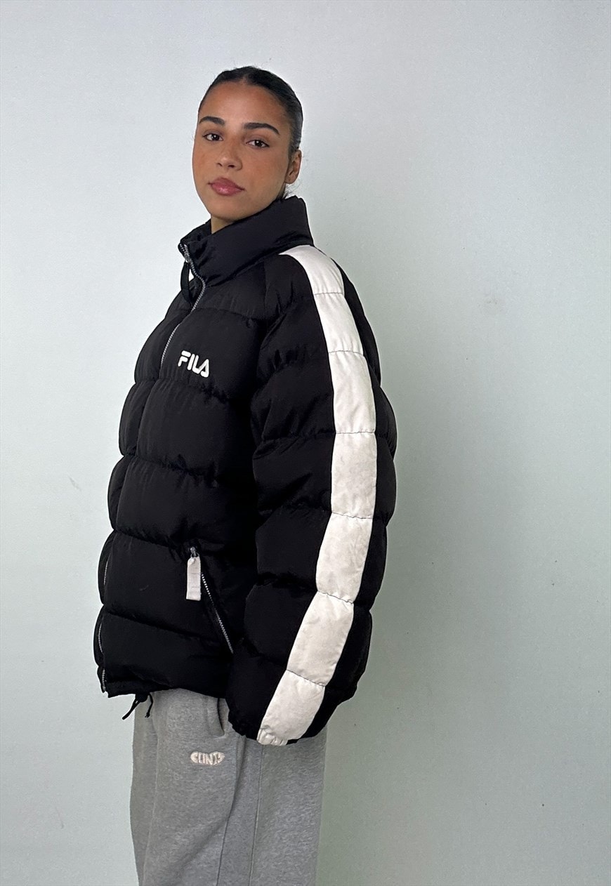 Fila black deals puffer jacket