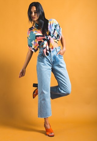 VINTAGE 80S OVERSIZED DENIM LEVIS JEANS LIGHT WASH / 4066