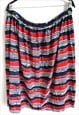 VINTAGE SAILOR STYLE SKIRTS MIDI HIGH WAIST RED BLUE STRIPPE