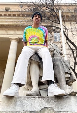 "Hanes" Tie and Dye Tee Shirt Multicolored