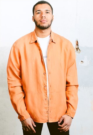 VINTAGE ARMANI JEANS LINEN SHIRT