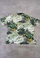 VINTAGE HAWAIIAN SHIRT MOUNTAIN AND TREES PATTERNED SHIRT