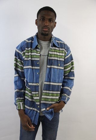 VINTAGE THICK FLANNEL PATTERNED SHIRT