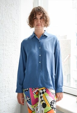 Vintage ANNE FONTAINE PARIS Blue Soft Shirt