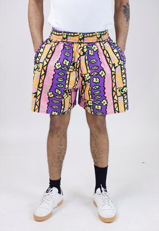 VINTAGE 90S PATTERNED SWIM SHORTS
