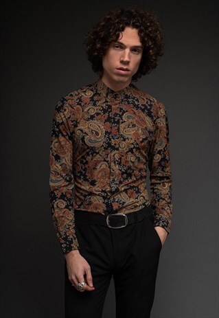 MENS FLEETWOOD PAISLEY MOD KAFTAN
