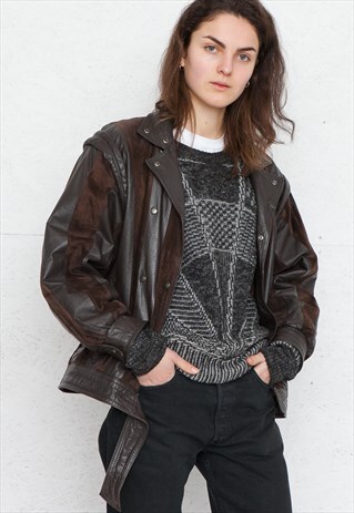 VINTAGE BROWN LEATHER JACKET
