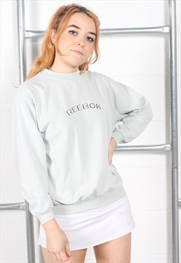 Vintage Reebok Sweatshirt in Grey Crewneck Jumper Small