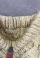 VINTAGE KNITTED JUMPER CABLE KNIT PATTERNED CHUNKY KNIT