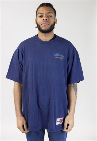 VINTAGE 90'S WILSON NAVY T-SHIRT
