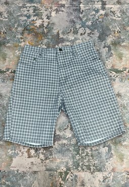 Vintage Men's Checked Denim Shorts