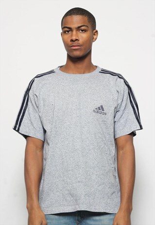 VINTAGE ADIDAS LOGO T-SHIRT BLUE