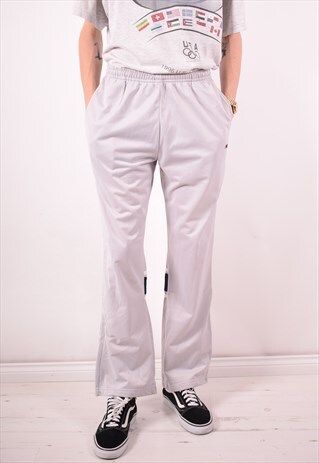 FILA MENS VINTAGE TRACKSUIT TROUSERS LARGE GREY 90S
