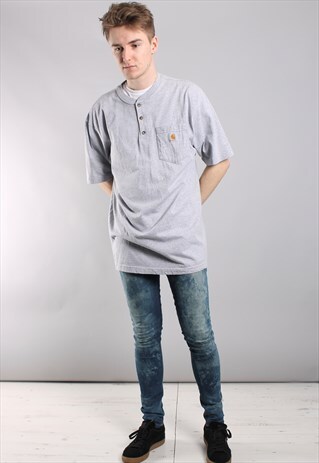 VINTAGE CARHARTT HENLEY T-SHIRT