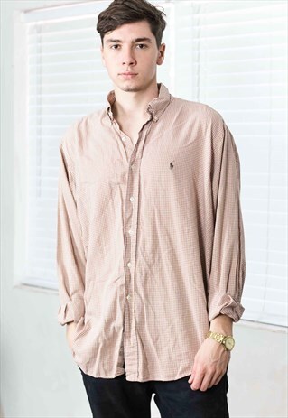 VINTAGE RALPH LAUREN SHIRT LOGO 90S XL 8.5