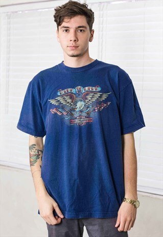 VINTAGE HARLEY-DAVIDSON T-SHIRT LOGO 90S XL 9.7