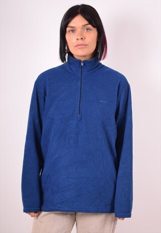 PATAGONIA WOMENS VINTAGE FLEECE JUMPER MEDIUM BLUE 90S