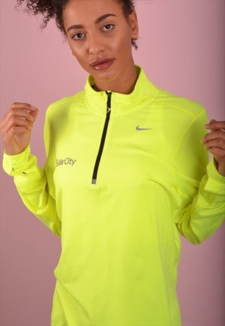 YELLOW NIKE 1/4 ZIP NEON JUMPER GJ4203