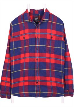 Gap 90's Fleece Lumberjack Long Sleeve Button Up Shirt Mediu