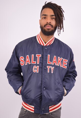 VINTAGE KAPPA SALT LAKE VARSITY JACKET NAVY BLUE