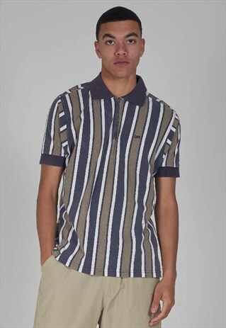 VINTAGE 90S LEE STRIPED POLO T-SHIRT