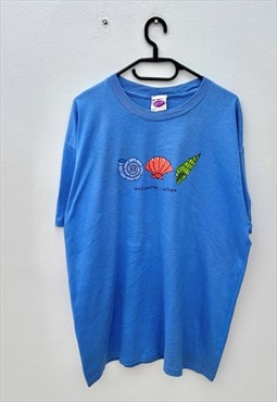 Vintage Galveston island blue tourist T-shirt XL 